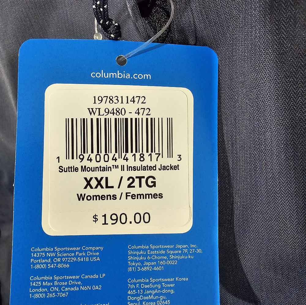 Women's Columbia Navy Blue Fur-Trimmed Jacket - Picture 5 of 5